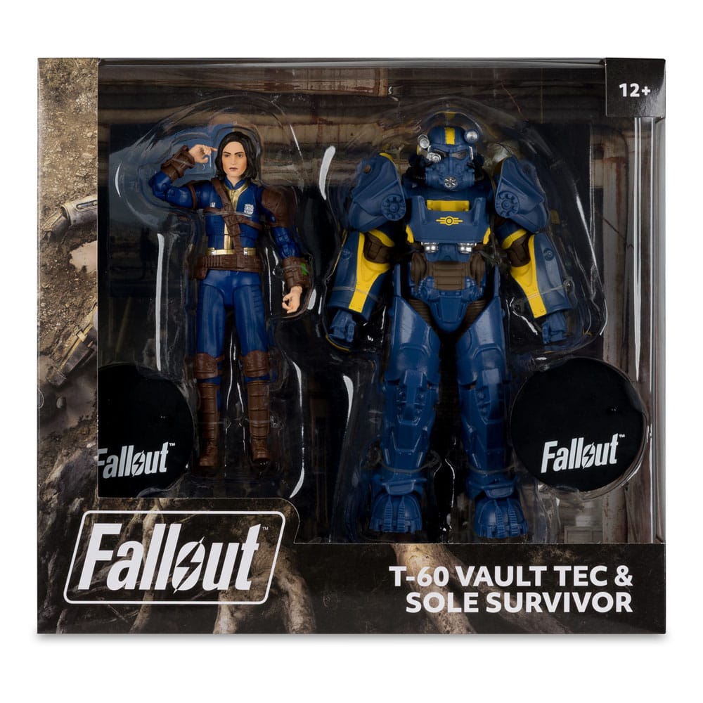 Fallout 4 Statue 2-Pack T-60 Vault Tec &amp; Sole Survivor 18 cm