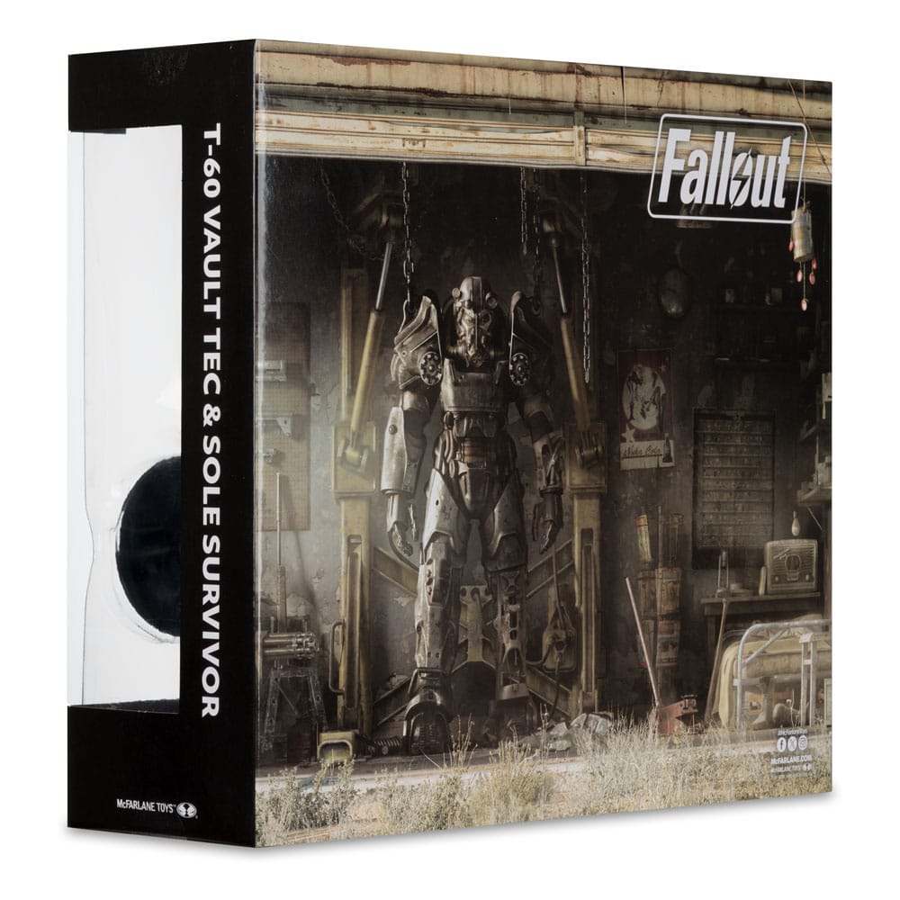 Fallout 4 Statue 2-Pack T-60 Vault Tec &amp; Sole Survivor 18 cm