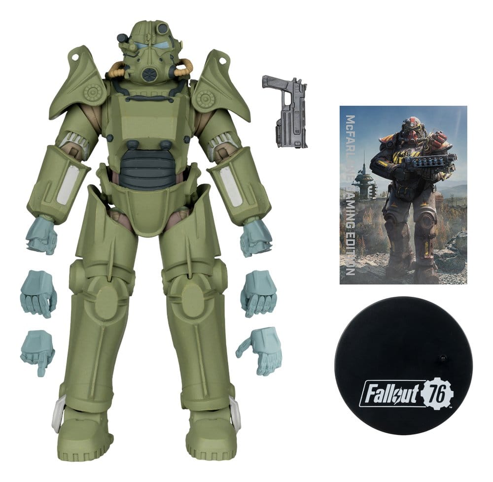Fallout 76 Gaming Edition Action Figure T-45 Military Armor (Red Platinum Edition) 20 cm - Damaged packaging