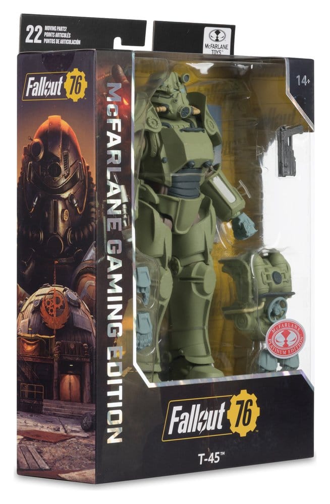 Fallout 76 Gaming Edition Action Figure T-45 Military Armor (Red Platinum Edition) 20 cm - Damaged packaging