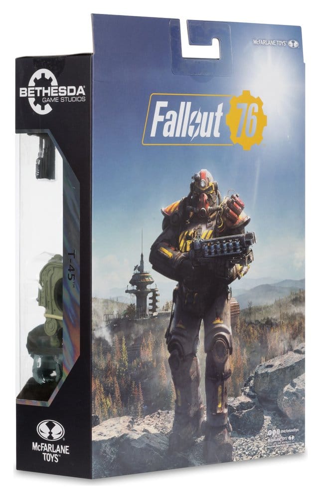 Fallout 76 Gaming Edition Action Figure T-45 Military Armor (Red Platinum Edition) 20 cm - Damaged packaging