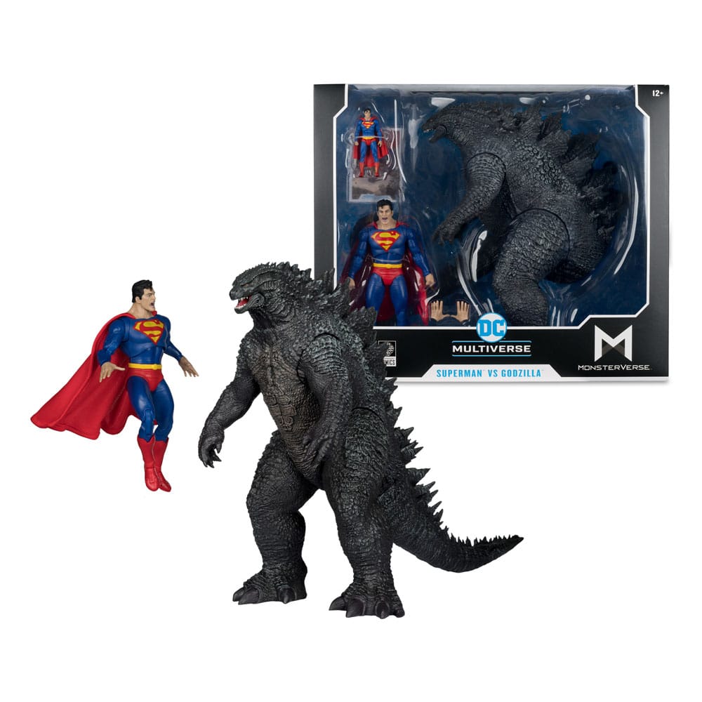 DC Justice League Monsterverse DC Multiverse Action Figures 2-Pack Superman Vs. Godzilla 30 cm - Damaged packaging