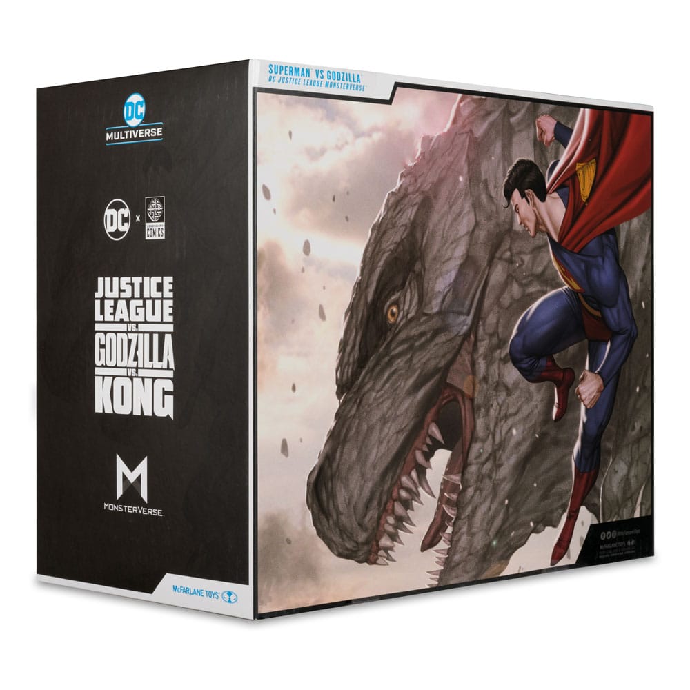 DC Justice League Monsterverse DC Multiverse Action Figures 2-Pack Superman Vs. Godzilla 30 cm - Damaged packaging