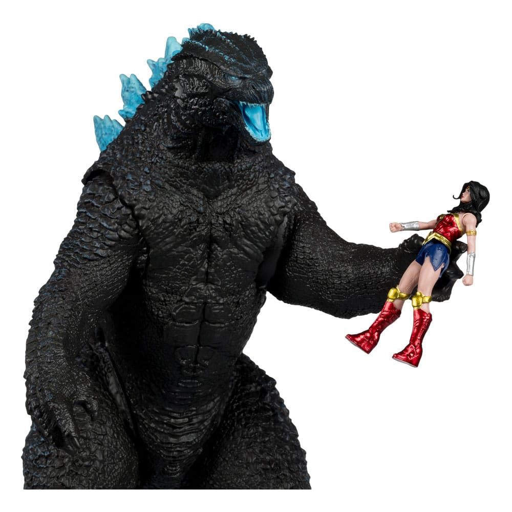 DC Justice League Monsterverse DC Multiverse Action Figures 2-Pack Wonder Woman Vs. Atomic Blast Godzilla 18 cm  - Damaged packaging
