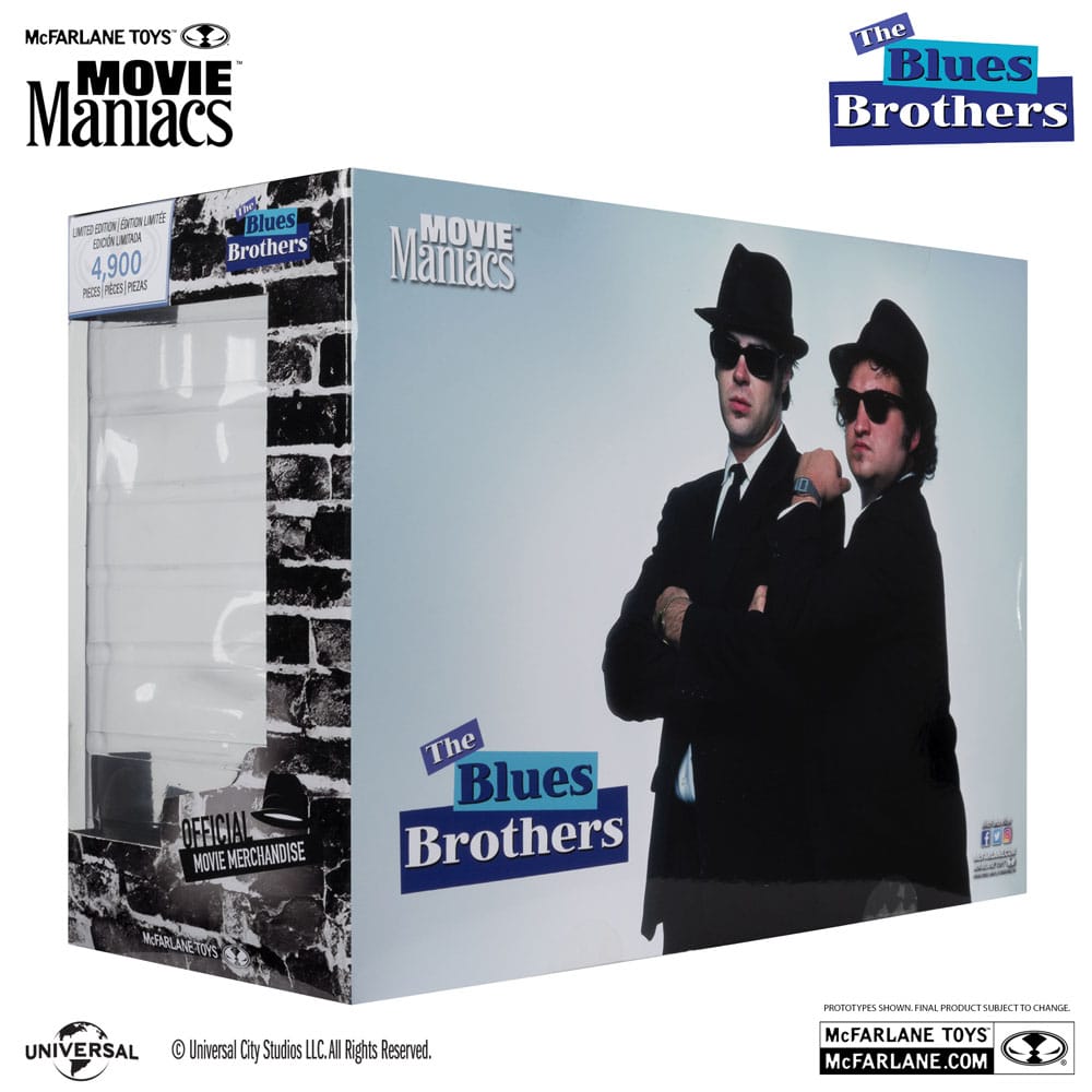 The Blues Brothers Movie Maniacs PVC Statue 2-Pack Jake & Elwood Blues (Gold Label) 15 cm