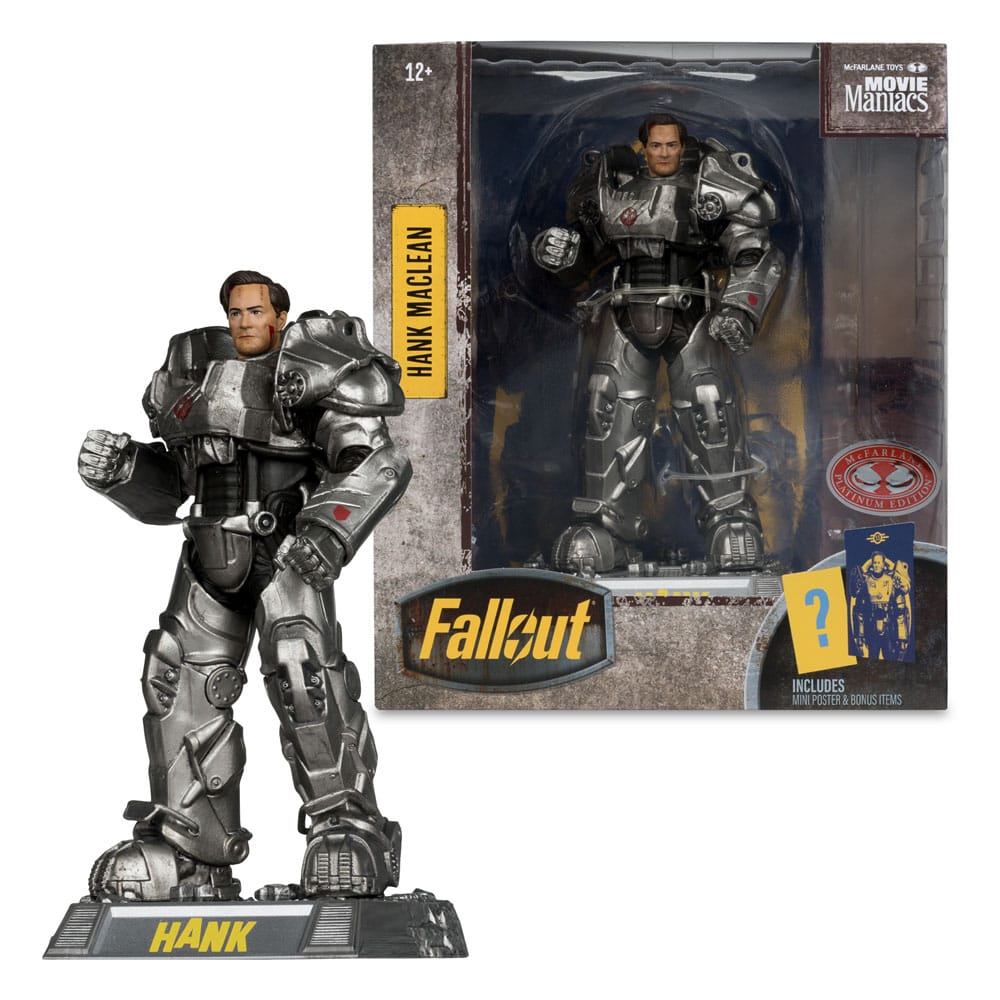 Fallout Movie Maniacs Action Figure Hank Maclean (Season 2) (Red Platinum Edition) 17 cm - Damaged packaging