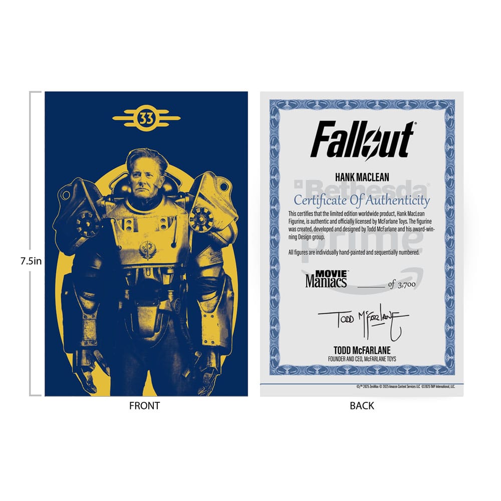 Fallout Movie Maniacs Action Figure Hank Maclean (Season 2) (Red Platinum Edition) 17 cm - Damaged packaging
