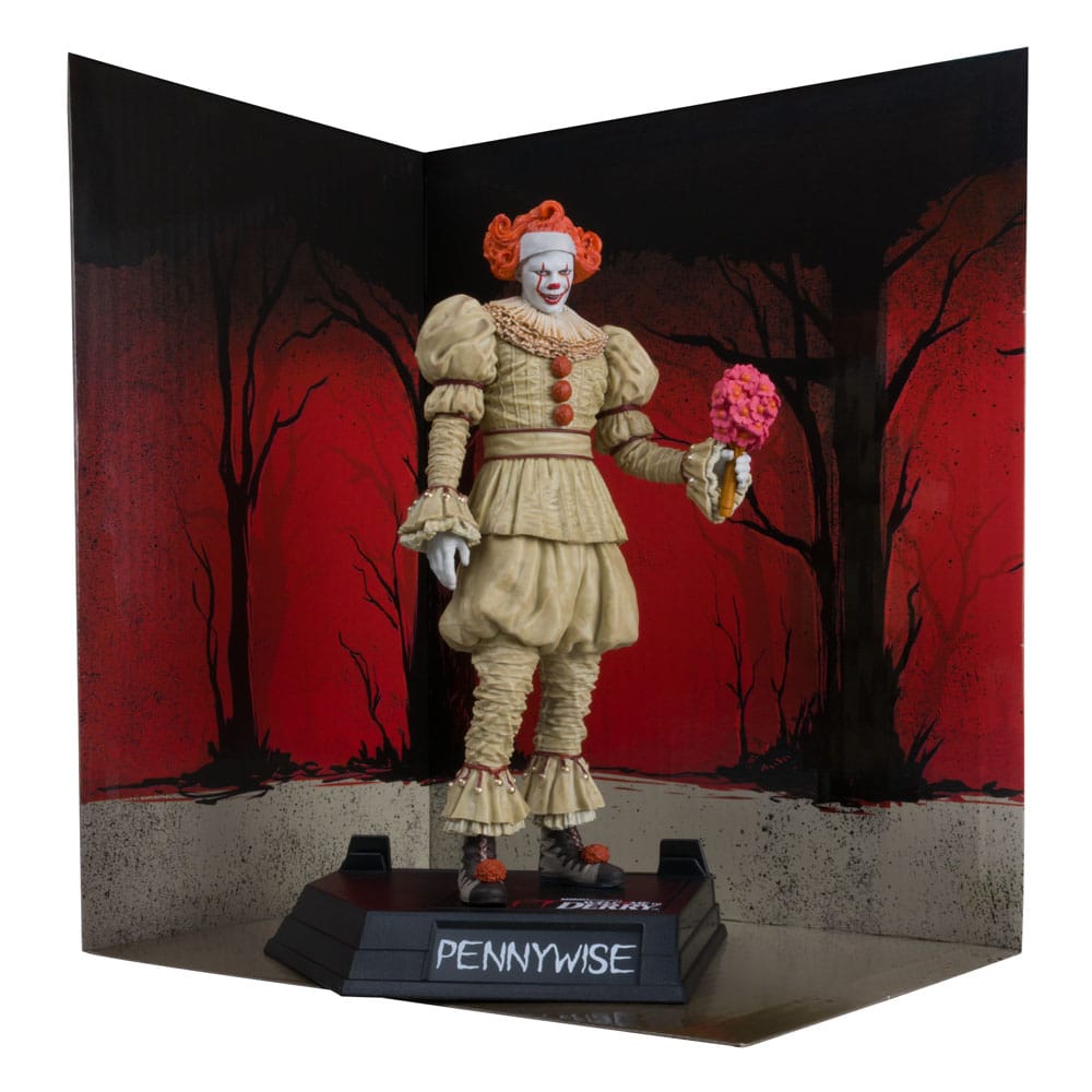 It: Welcome to Derry Movie Maniacs PVC Statue Pennywise (Flashback) (Gold Label) 16 cm