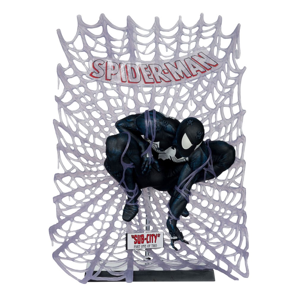 Marvel Collection PVC Statue 1/6 Spider-Man (Spider-Man #1)(Black Suit)(Chase) 15 cm - Damaged packaging