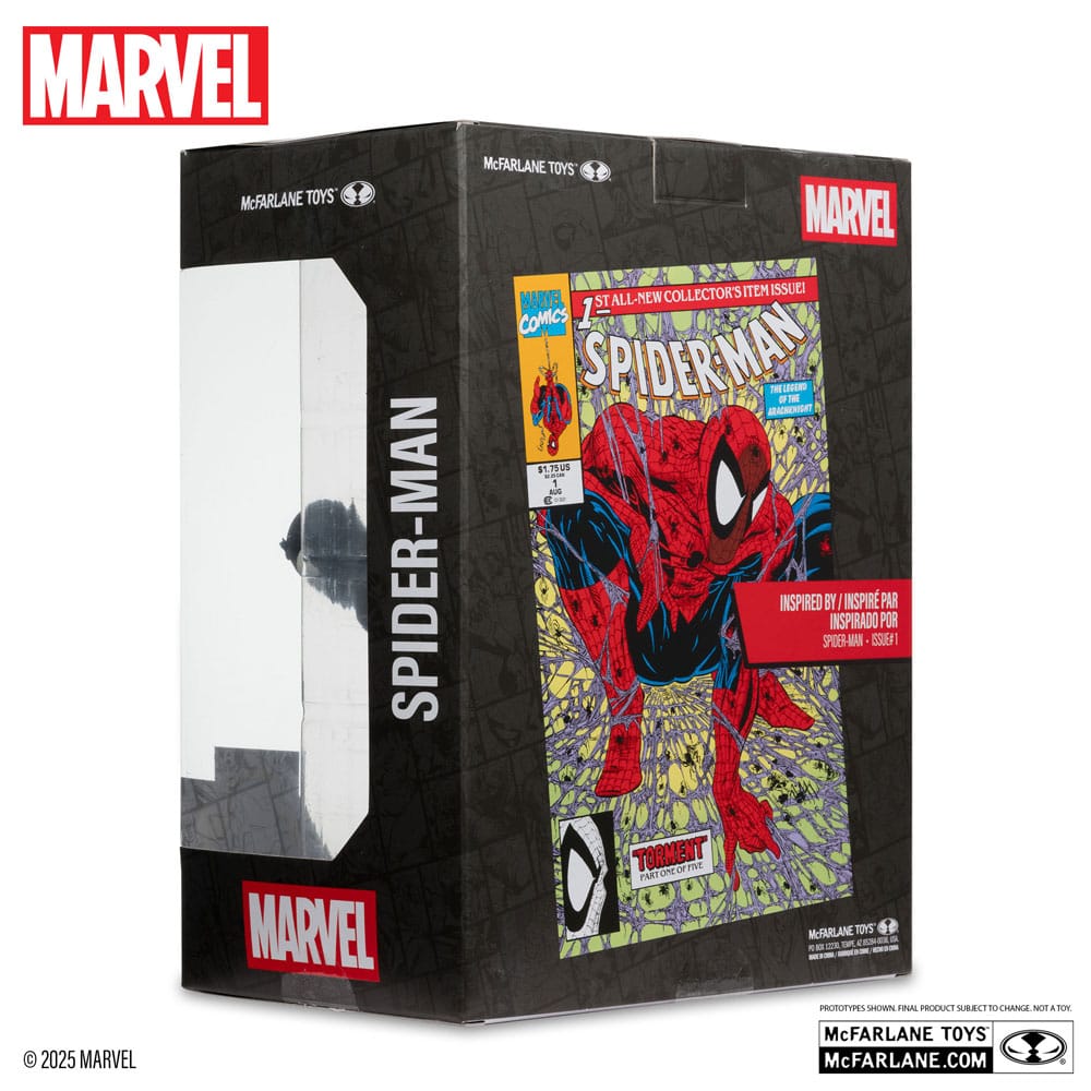 Marvel Collection PVC Statue 1/6 Spider-Man (Spider-Man #1)(Black Suit)(Chase) 15 cm - Damaged packaging