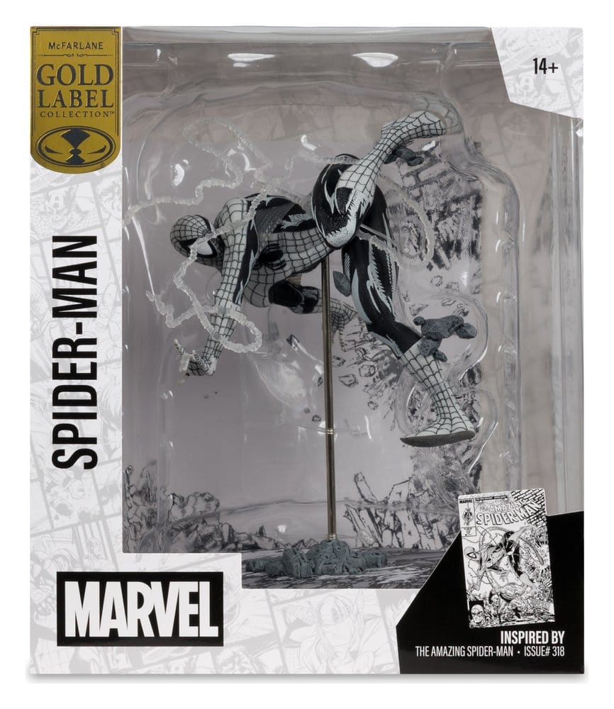 Marvel PVC Statue !/10 Spider-Man (Line Art) (The Amazing Spider-Man #318) (Gold Label) 17 cm - Damaged packaging