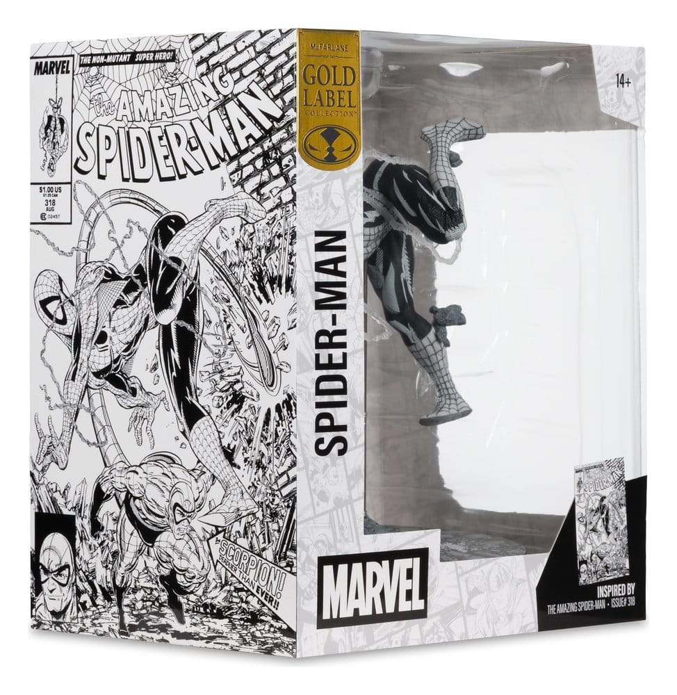 Marvel PVC Statue !/10 Spider-Man (Line Art) (The Amazing Spider-Man #318) (Gold Label) 17 cm - Damaged packaging