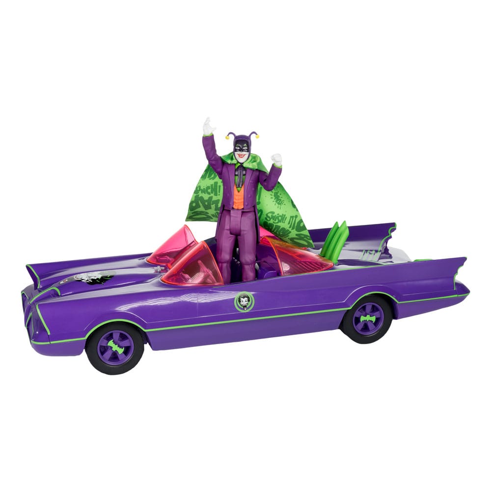 DC Retro Action Figure with vehicle Batman 66 Batmobil with Joker (Gold Label)