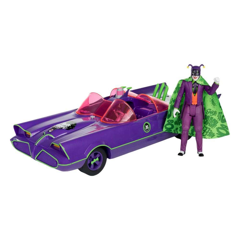 DC Retro Action Figure with vehicle Batman 66 Batmobil with Joker (Gold Label)