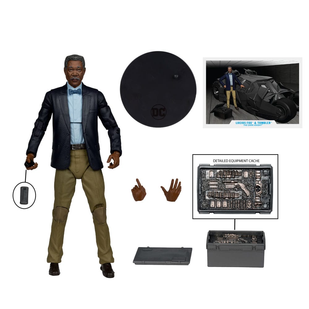 Tumbler with Lucius Fox (The Dark Knight) (Gold Label) DC Multiverse Vehicle