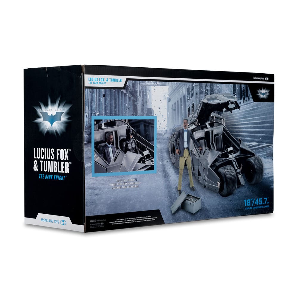 DC Multiverse Vehicle Tumbler with Lucuis Fox (The Dark Knight) (Gold Label) - Damaged packaging