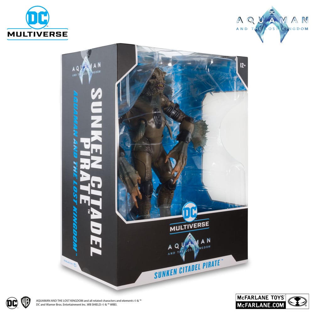 Aquaman and the Lost Kingdom DC Multiverse Megafig Action Figure Sunken Citadel Pirate 30 cm - Severely damaged packaging