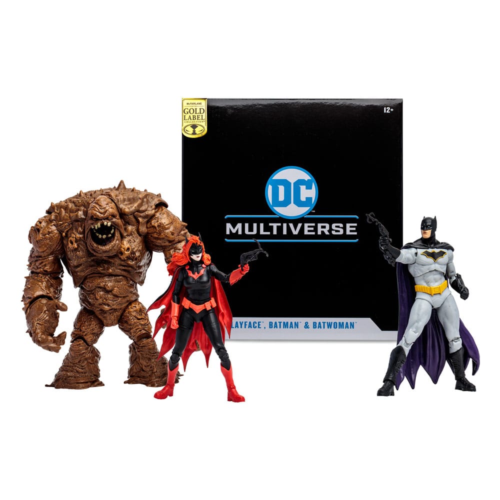 DC Multiverse Action Figures Multipack Clayface, Batman & Batwoman (DC Rebirth) (Gold Label) 18 cm