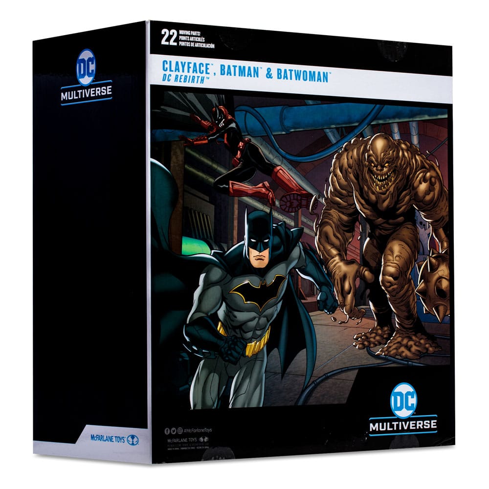 DC Multiverse Action Figures Multipack Clayface, Batman & Batwoman (DC Rebirth) (Gold Label) 18 cm