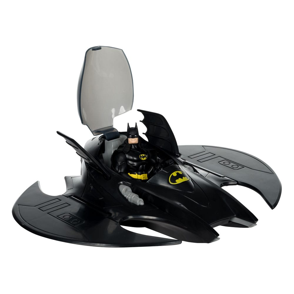 DC Direct Super Powers Action Figure Pack of 3 Batman (Black Suit), The Whirly & The Batwing (Black) (Gold Label) (SDCC) 13 cm