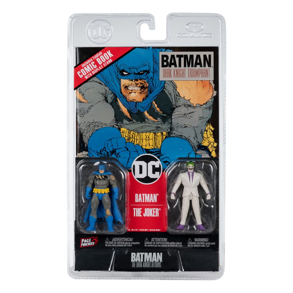 DC Direct Page Punchers Action Figure 2-Pack Batman &amp; The Joker (Batman: The Dark Knight Returns) 8 cm