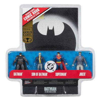 DC Direct Page Punchers Action Figure 4-Pack Batman &amp; Son of Batman &amp; Superman &amp; Joker 7 cm