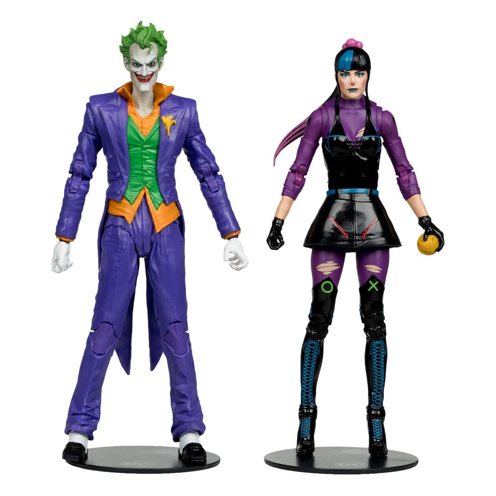 DC Multiverse Action Figures Pack of 2 The Joker &amp; Punchline 18 cm