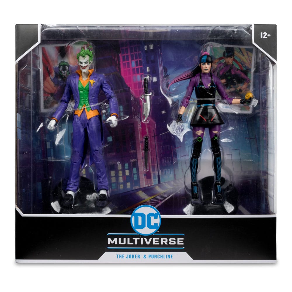 DC Multiverse Action Figures Pack of 2 The Joker &amp; Punchline 18 cm