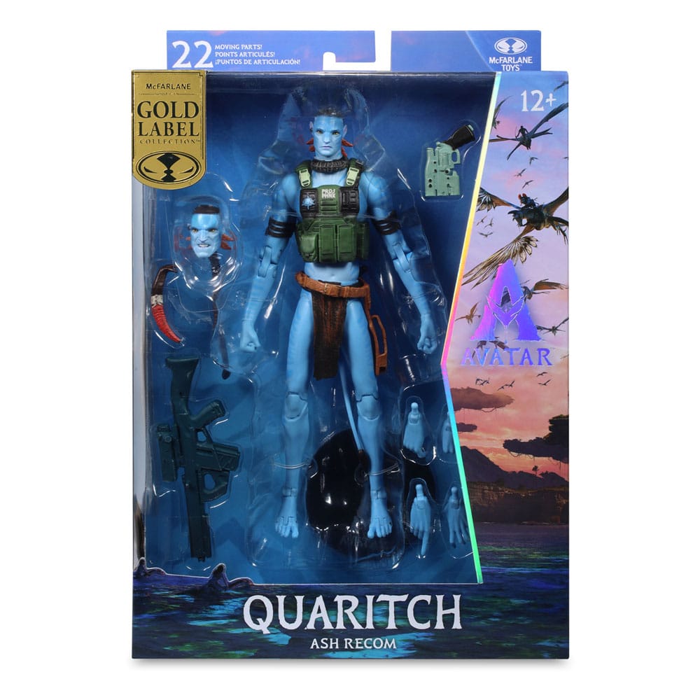 Avatar: Fire and Ash Action Figure Quaritch (Ash Recom) (Gold Label) 18 cm