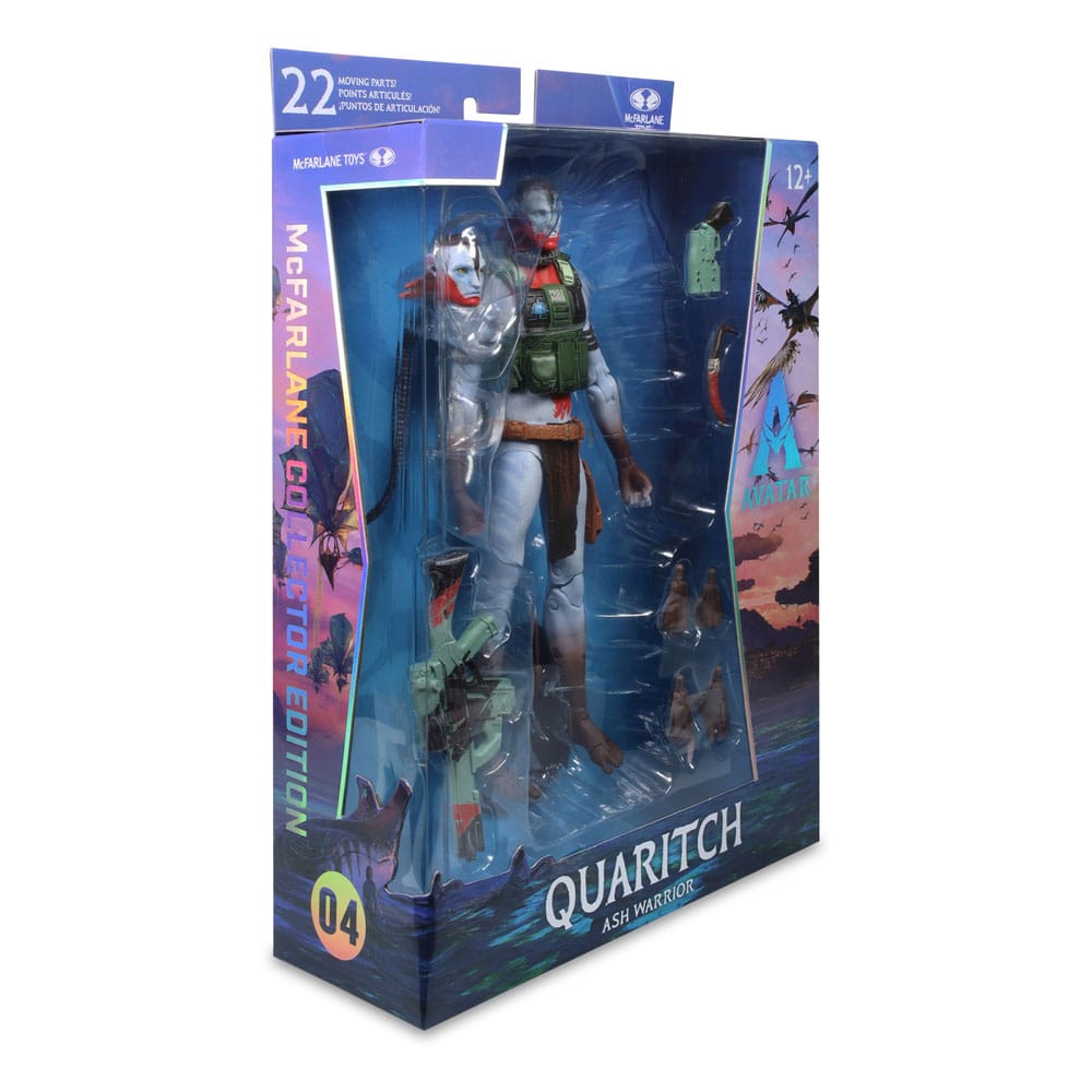 Avatar: Fire and Ash Action Figure Recom Quaritch (Ash Warrior) 18 cm