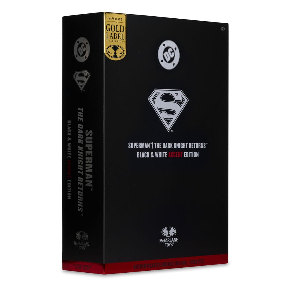 DC Multiverse Action Figure Superman (The Dark Knight Returns) (Black &amp; White Accent Edition) (Gold Label) 18 cm