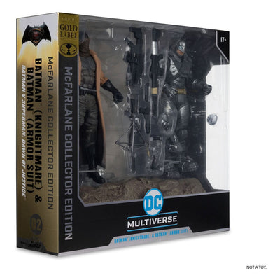 DC Multiverse McFarlane Collector Edition Action Figure 2-Pack #02 Batman (Knightmare) & Batman (Armor Suit) (BvS: DoJ) (Gold Label) 18 cm