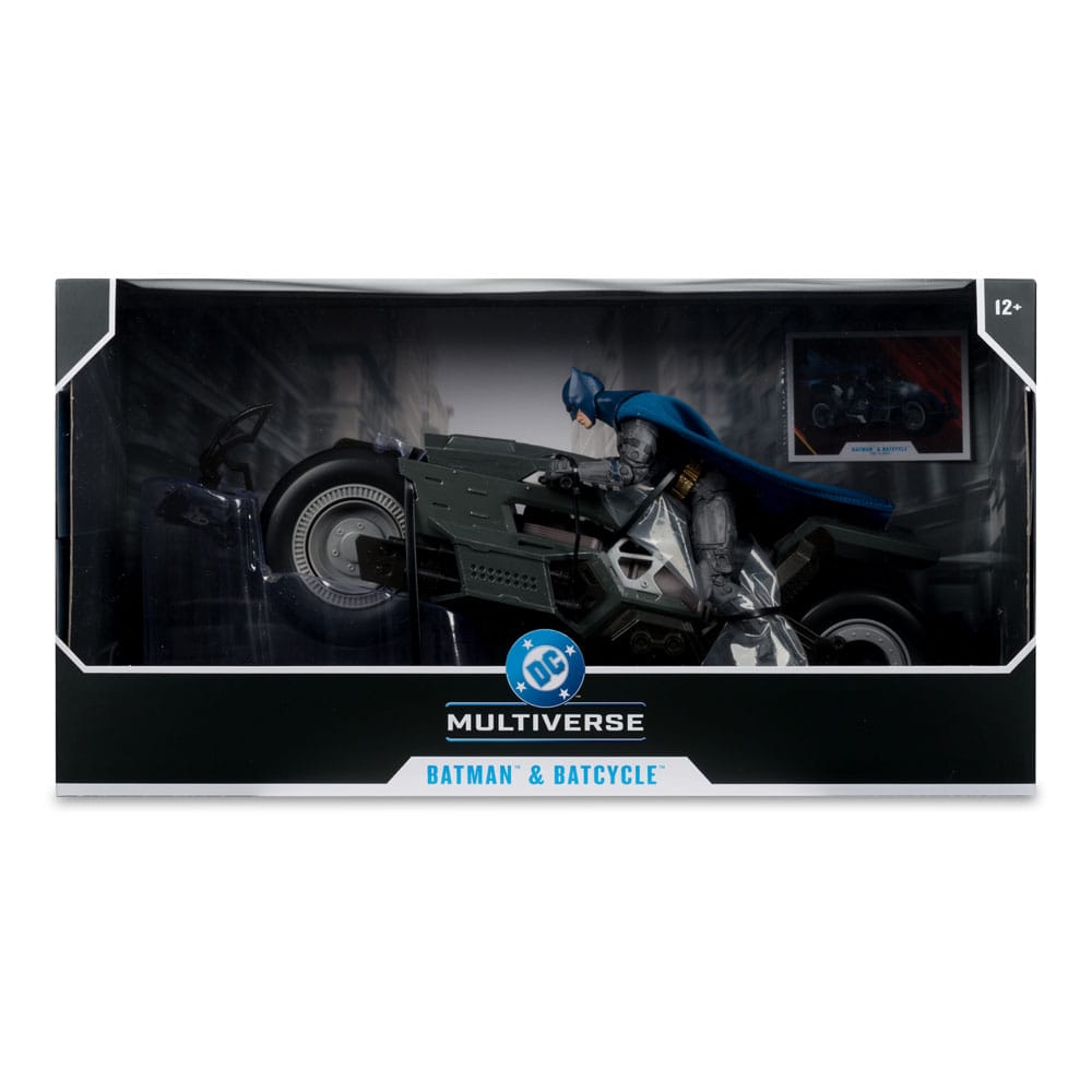 The Flash DC Multiverse Vehicle Batcycle with Batman   - Damaged packaging