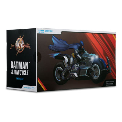 The Flash DC Multiverse Vehicle Batcycle with Batman   - Damaged packaging