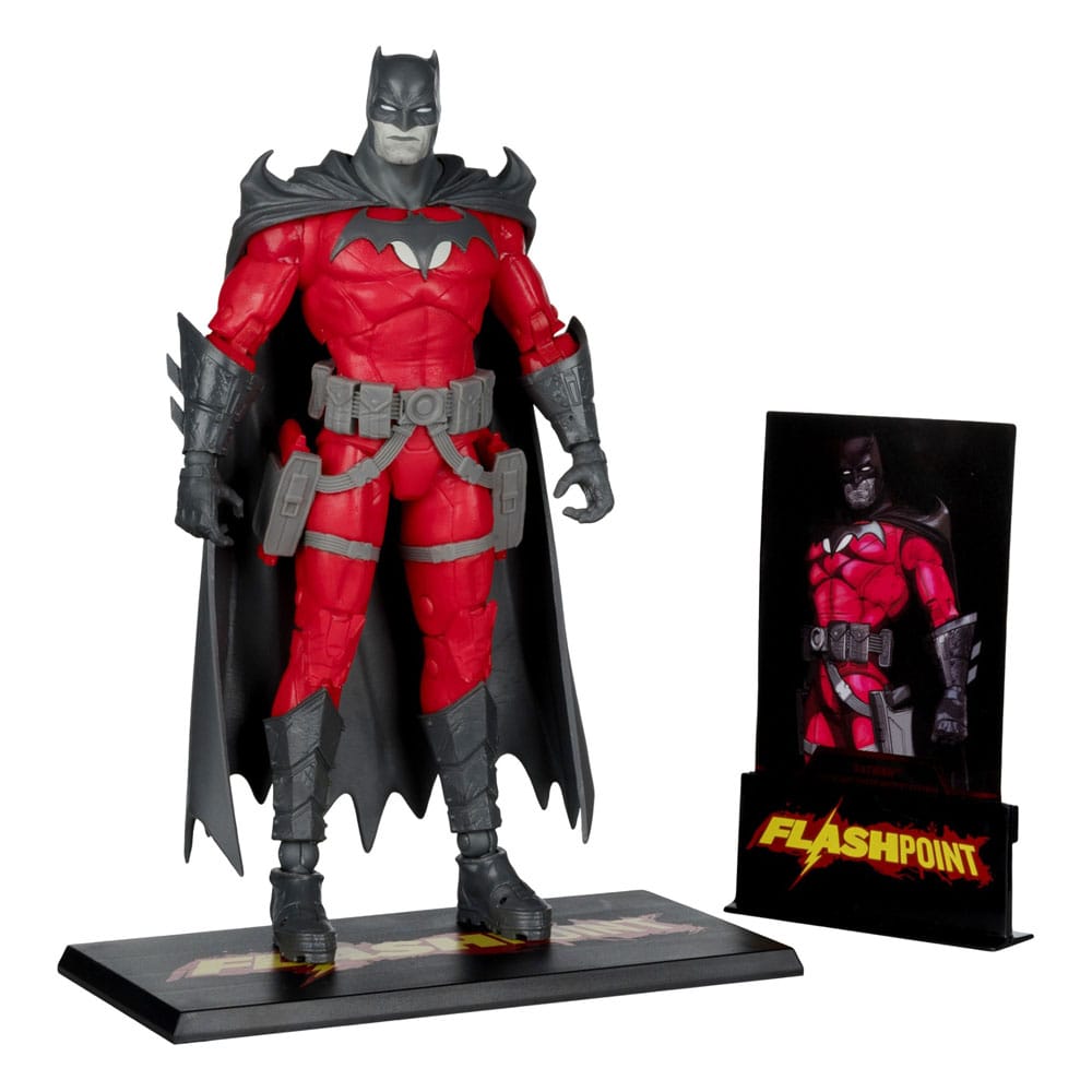 DC Multiverse Action Figure Batman (Flashpoint) (Black &amp; White Accent Edition) (Gold Label) 18 cm