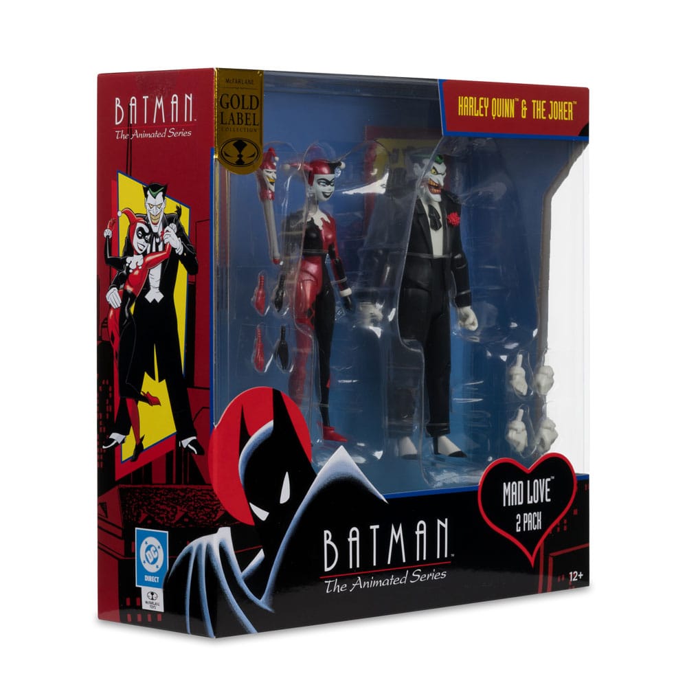 Batman: The Animated Series DC Direct Action Figures Harley Quinn & The Joker (Mad Love) (Gold Label) 18 cm