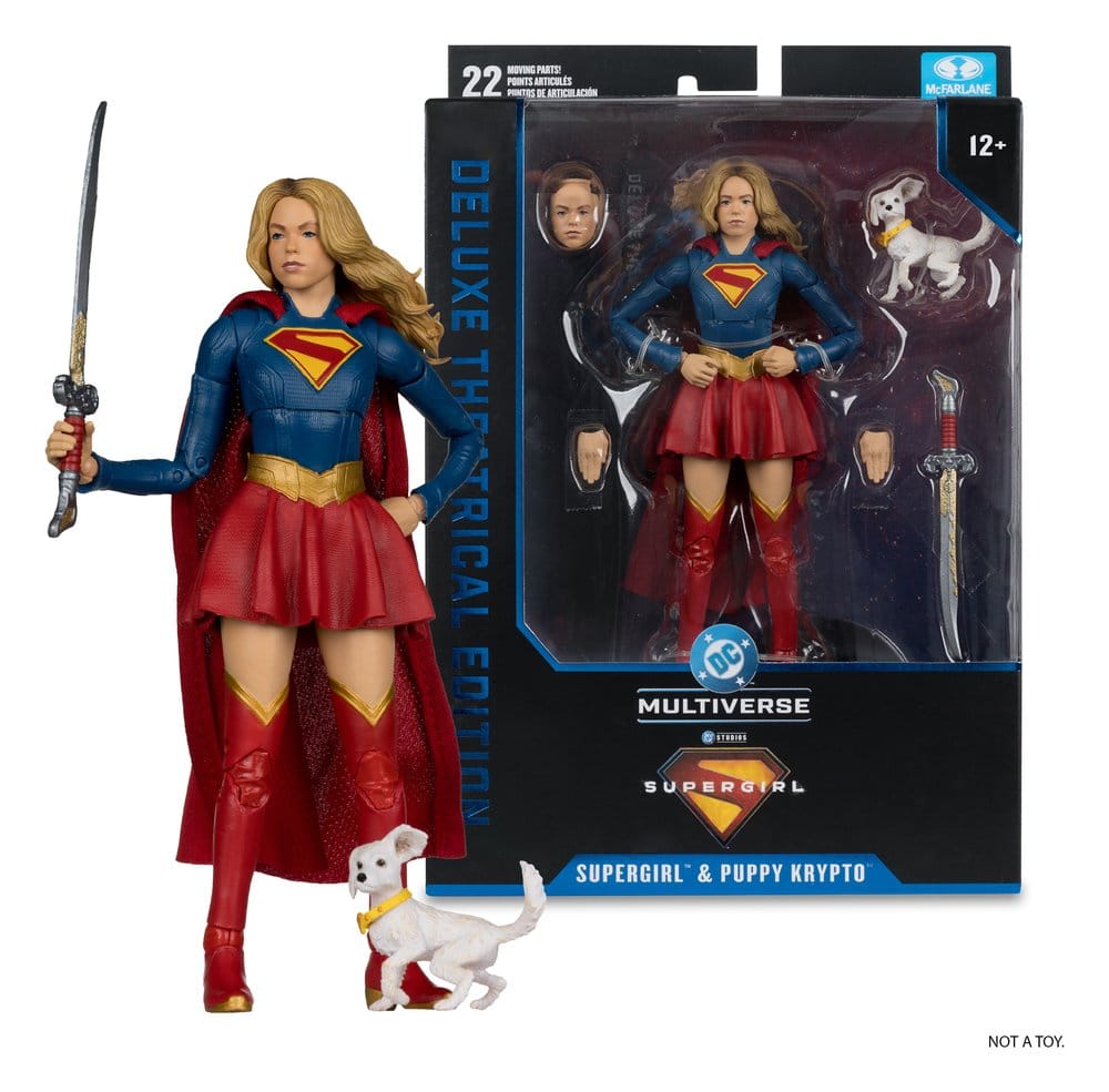Supergirl (2026) DC Theatrical Deluxe Edition Action Figure Supergirl & Baby Krypto 17 cm