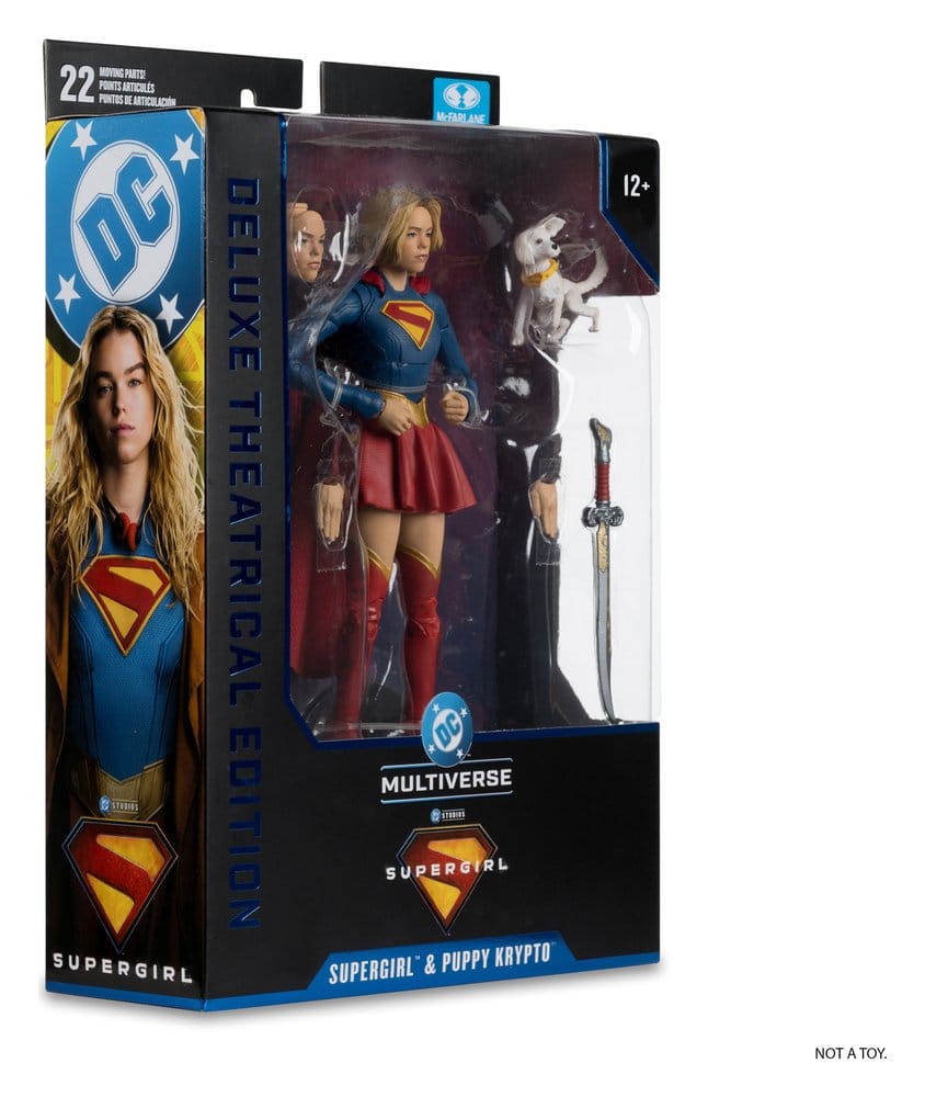 Supergirl (2026) DC Theatrical Deluxe Edition Action Figure Supergirl & Baby Krypto 17 cm - Damaged packaging
