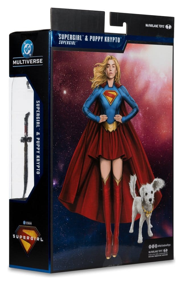 Supergirl (2026) DC Theatrical Deluxe Edition Action Figure Supergirl & Baby Krypto 17 cm - Damaged packaging