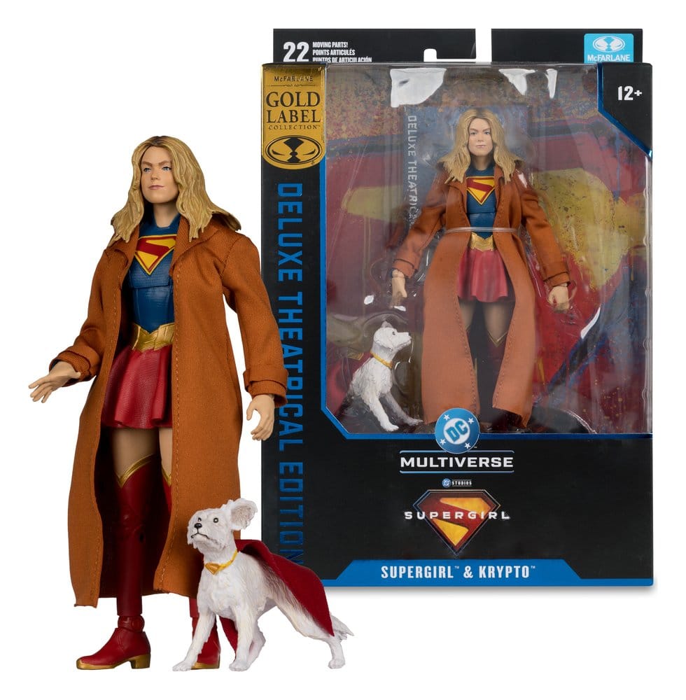Supergirl (2026) DC Theatrical Deluxe Edition Action Figure Supergirl & Krypto (Gold Label) 17 cm