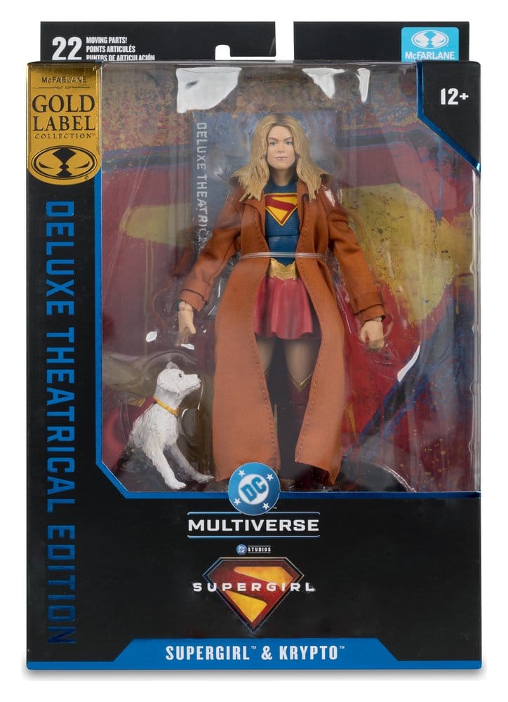 Supergirl (2026) DC Theatrical Deluxe Edition Action Figure Supergirl & Krypto (Gold Label) 17 cm
