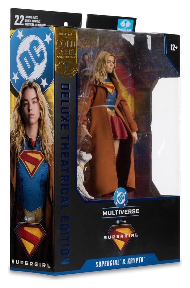 Supergirl (2026) DC Theatrical Deluxe Edition Action Figure Supergirl & Krypto (Gold Label) 17 cm