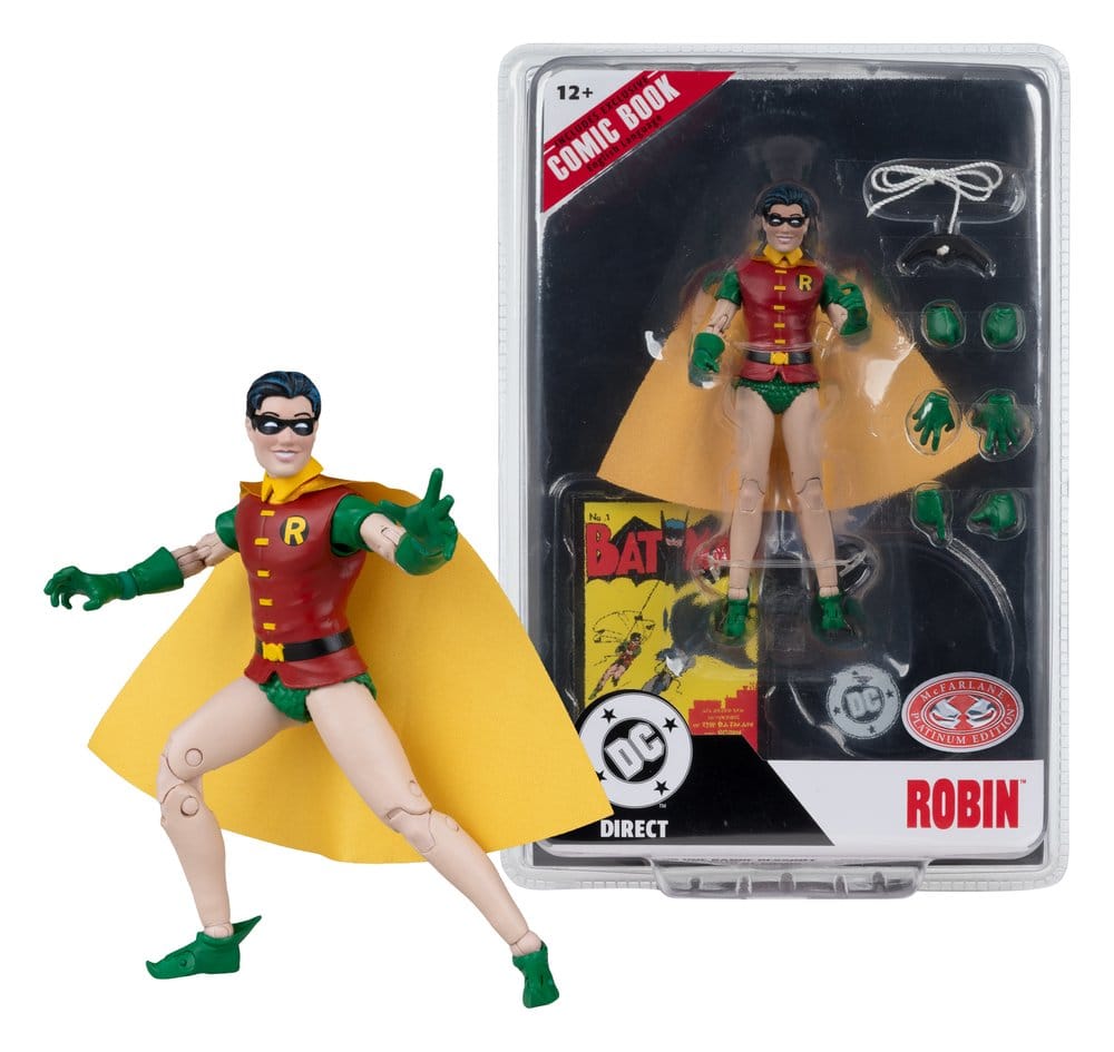 DC Direct Page Punchers Action Figure Robin Dick Grayson (Batman #1) (Red Platinum Edition) 14 cm