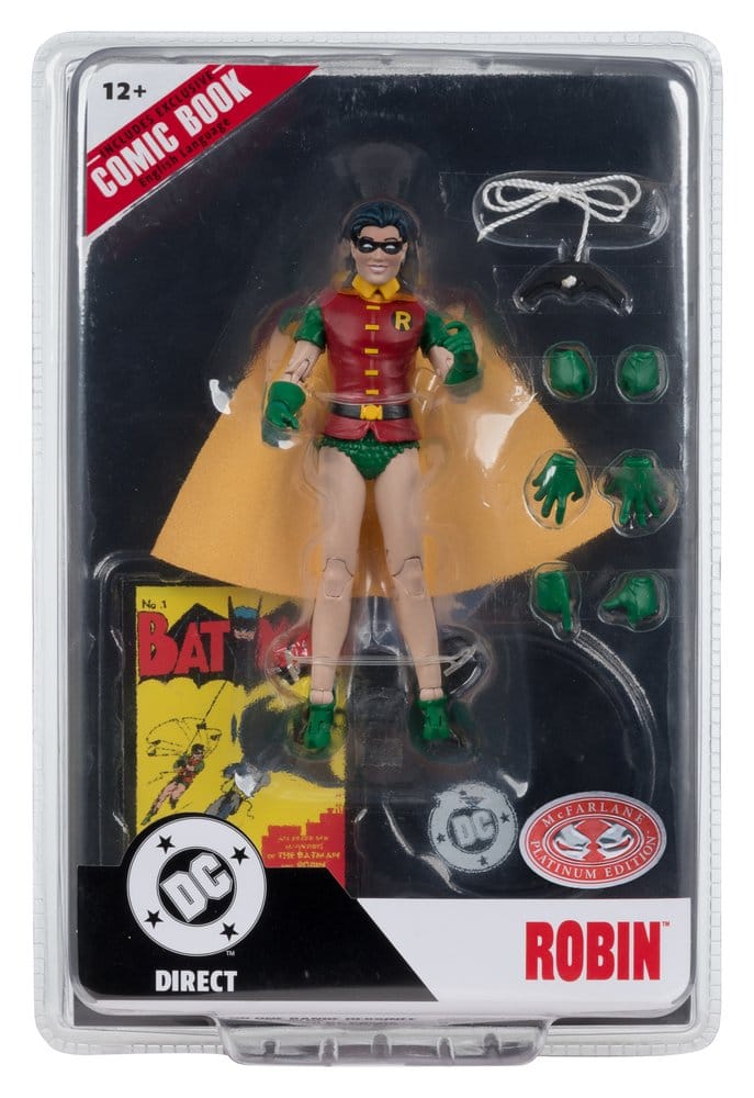 DC Direct Page Punchers Action Figure Robin Dick Grayson (Batman #1) (Red Platinum Edition) 14 cm