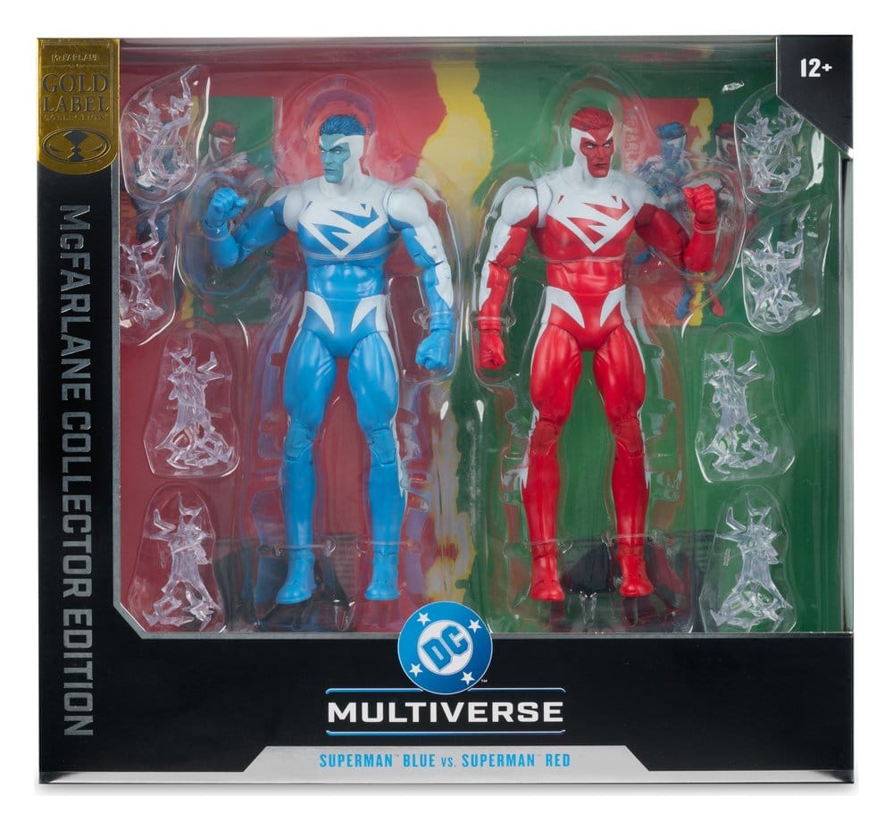 DC Multiverse Action Figures 2-Pack Superman Blue vs. Superman Red (Gold Label) 18 cm