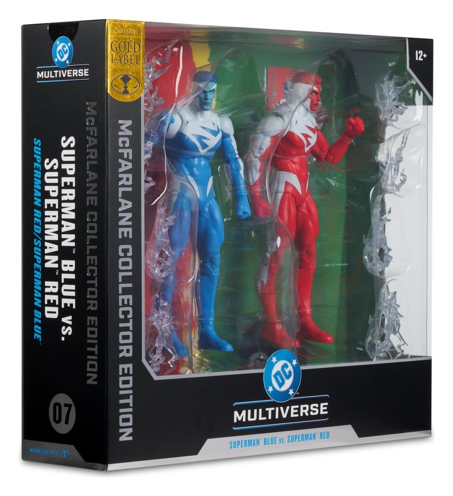 DC Multiverse Action Figures 2-Pack Superman Blue vs. Superman Red (Gold Label) 18 cm