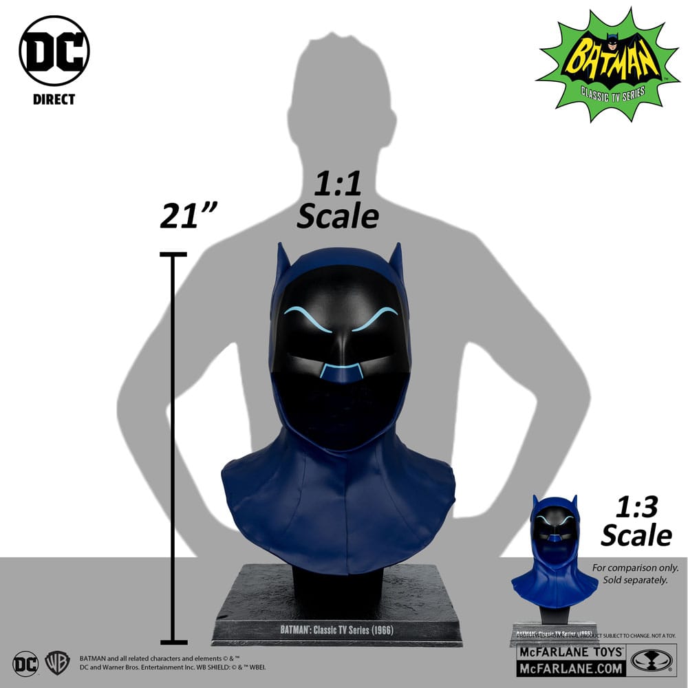 Batman 1966 DC Direct Replica 1/1 Batman Cowl 53 cm