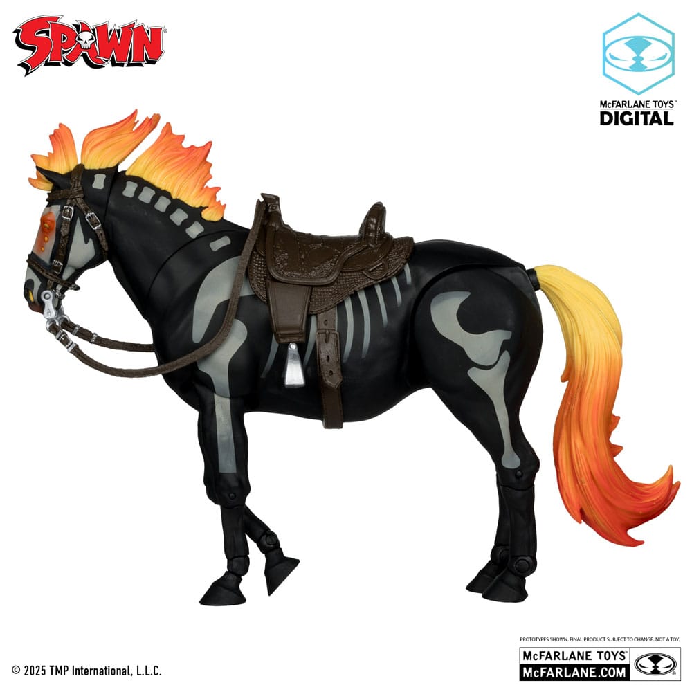 Spawn Action Figure Bloodaxe with Horse (Spawn: The Dark Ages) (McFarlane Toys 30th Anniversary) (Gold Label) 18 cm