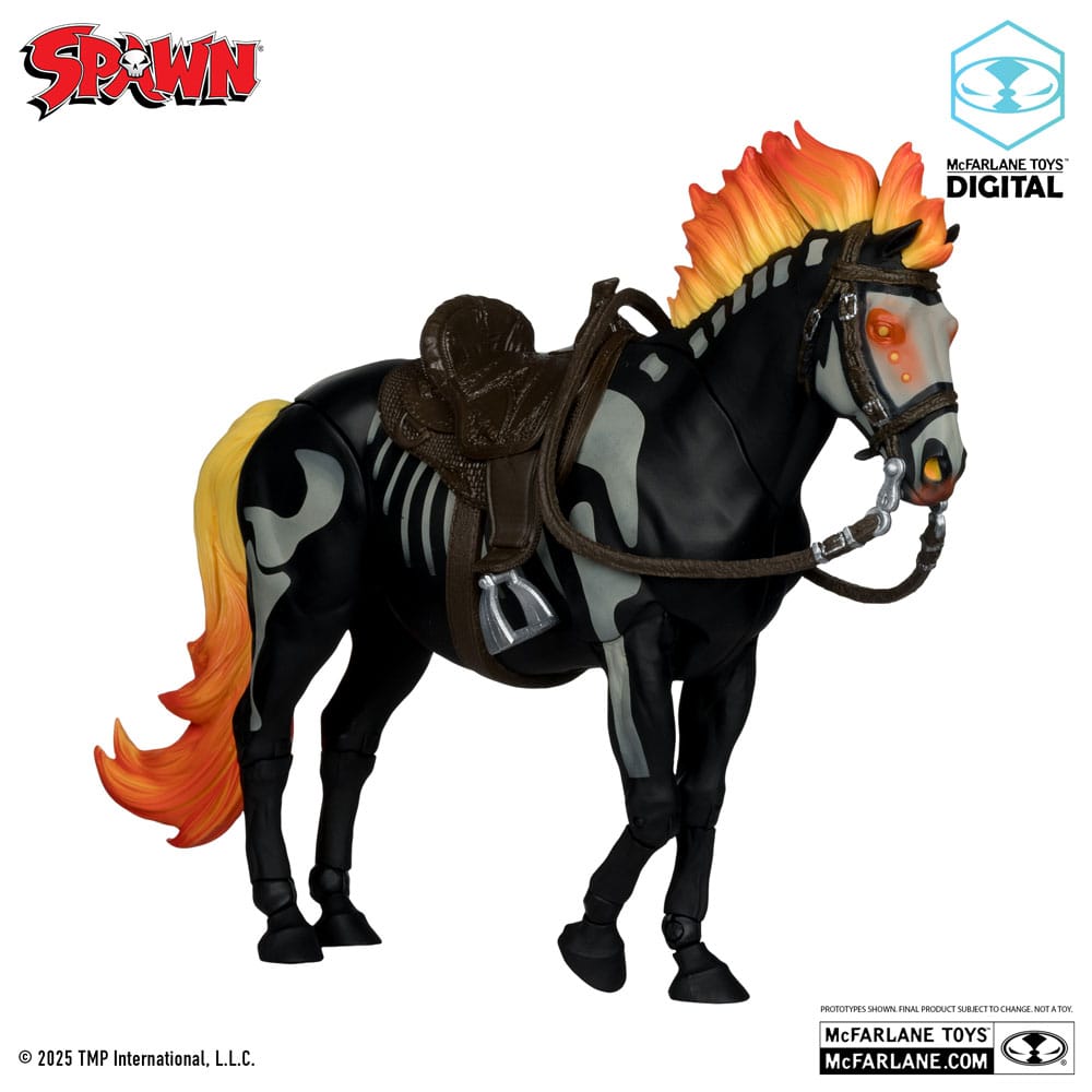 Spawn Action Figure Bloodaxe with Horse (Spawn: The Dark Ages) (McFarlane Toys 30th Anniversary) (Gold Label) 18 cm