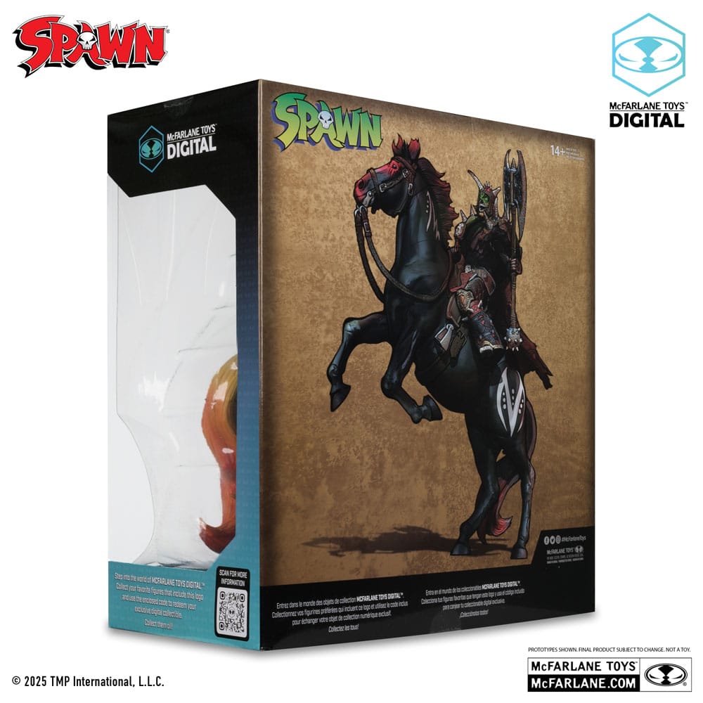 Spawn Action Figure Bloodaxe with Horse (Spawn: The Dark Ages) (McFarlane Toys 30th Anniversary) (Gold Label) 18 cm